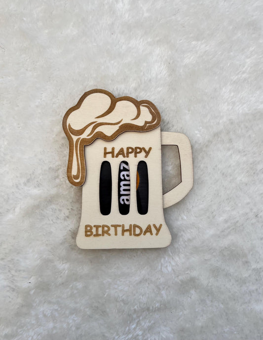Geschenkkartenhalter Geburtstag "Bier"