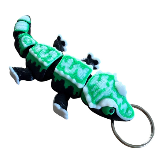 Schlüsselanhänger Gecko grün