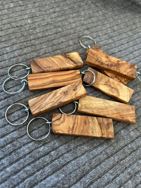Olivenholz Schlüsselanhänger 10 Stück