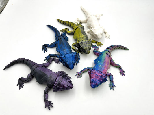 Bartagame beweglich 3D Druck Spielzeug für Schreibtisch Dekoration Flexi Tier Eidechse