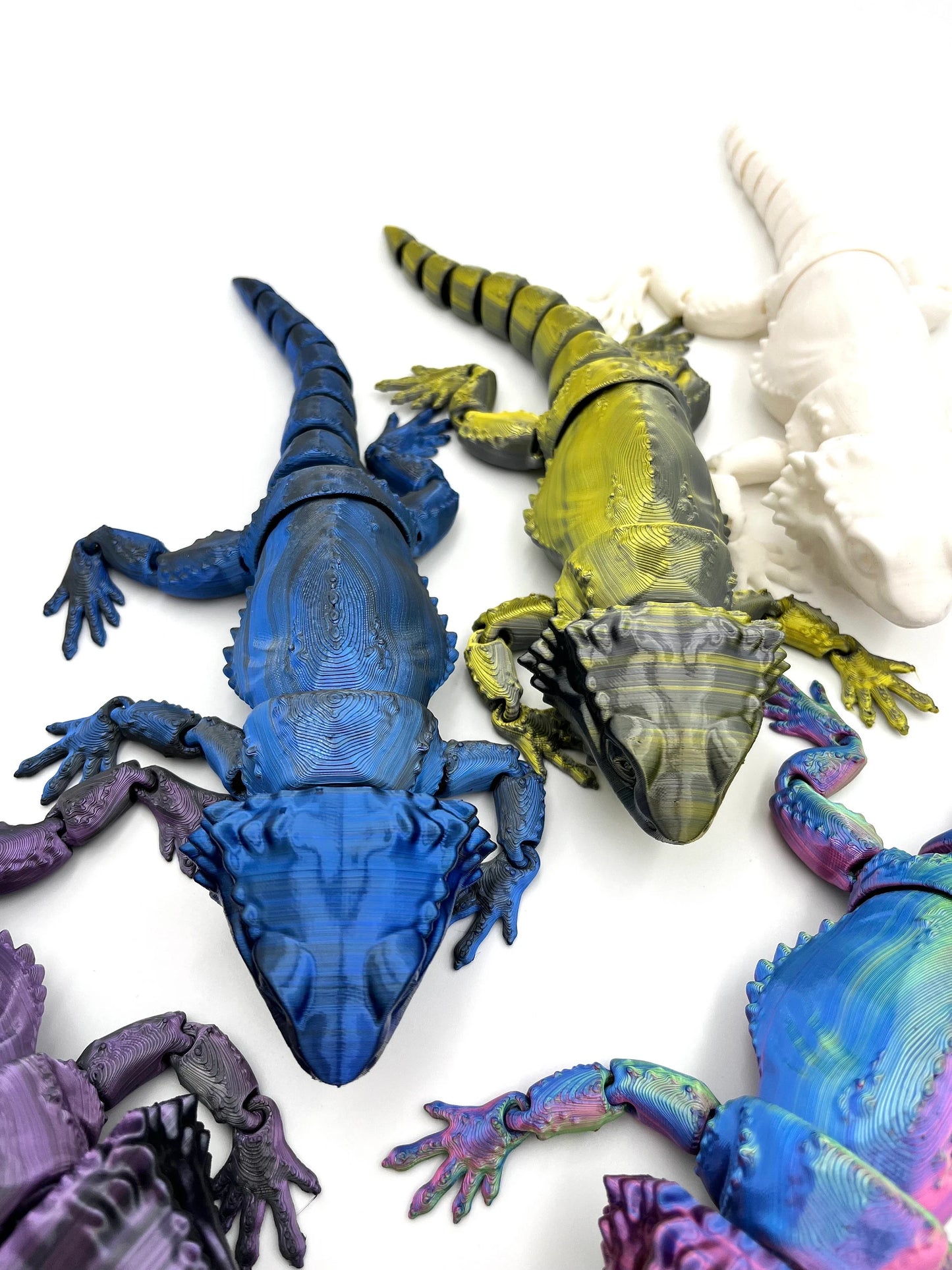 Bartagame beweglich 3D Druck Spielzeug für Schreibtisch Dekoration Flexi Tier Eidechse