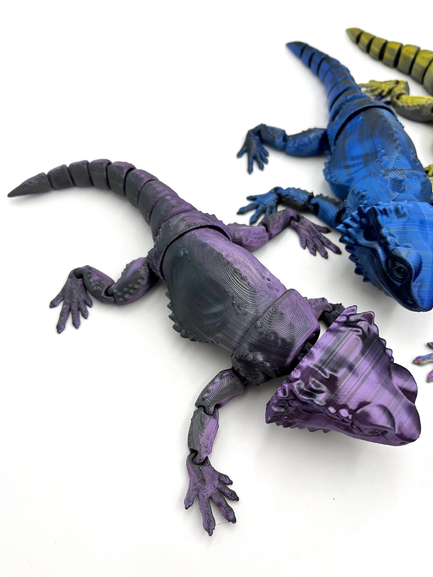 Bartagame beweglich 3D Druck Spielzeug für Schreibtisch Dekoration Flexi Tier Eidechse