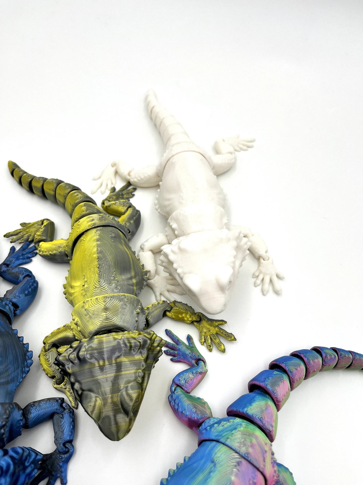 Bartagame beweglich 3D Druck Spielzeug für Schreibtisch Dekoration Flexi Tier Eidechse