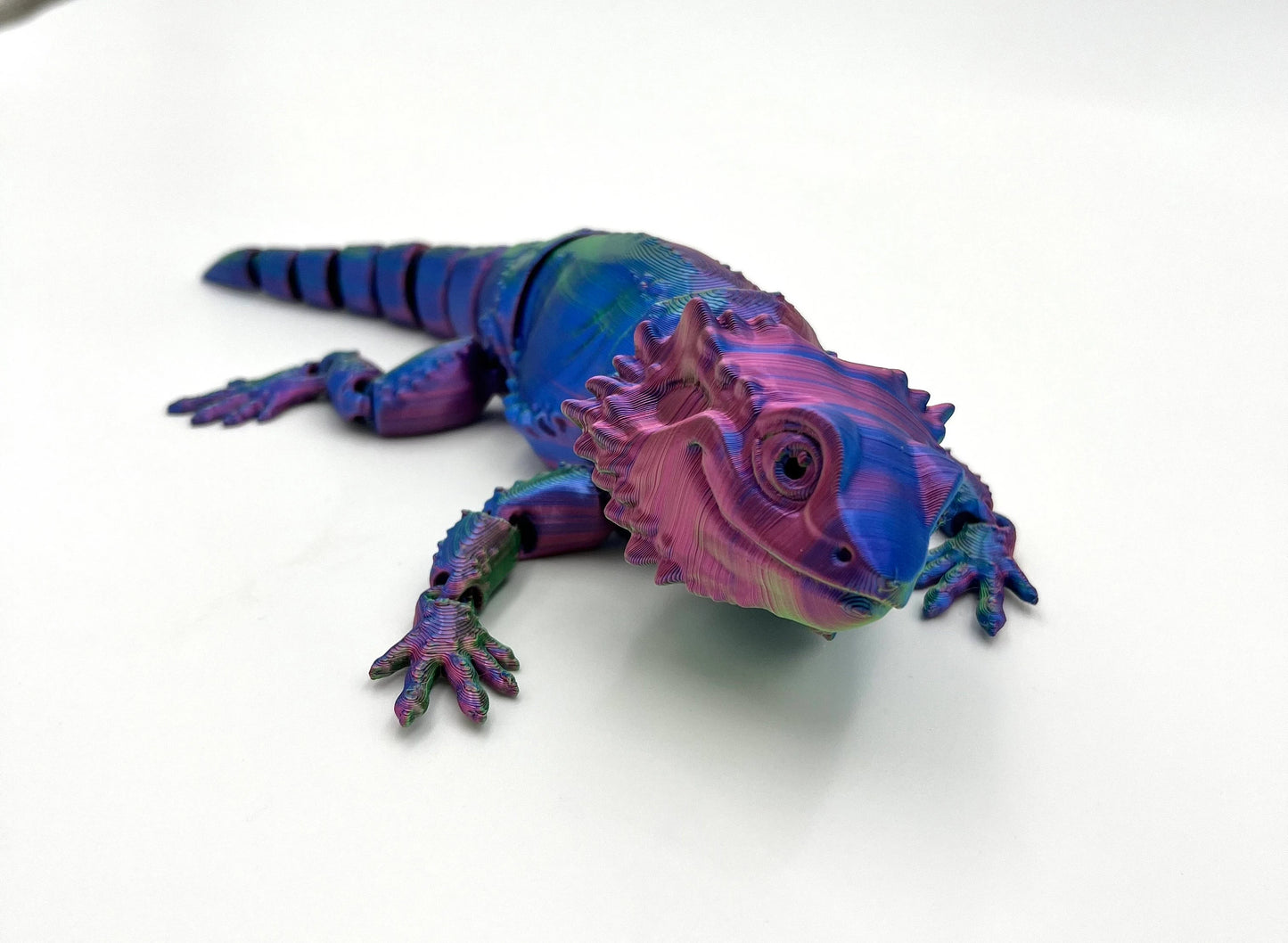 Bartagame beweglich 3D Druck Spielzeug für Schreibtisch Dekoration Flexi Tier Eidechse